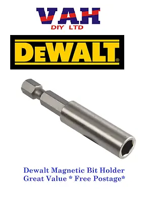 DeWalt DT7500 60mm Long 1/4  Magnetic Drill Screwdriver Impact Driver Bit Holder • £3.99