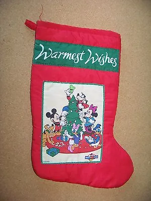 Warmest Wishes Christmas Stocking Mickey For Kids Disney Minnie Mouse Goofy 13  • $13