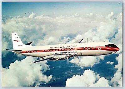 Airplane Postcard Trans Canada Airlines Vickers Vanguard 952 CF-TKB BY6 • $3.99
