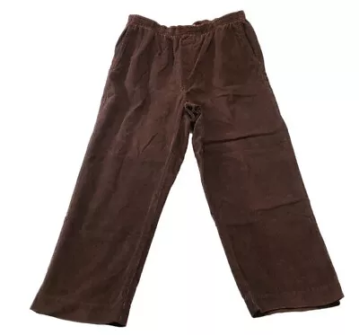 Cabin Creek Pants Womens 8 Petite Elastic Brown Corduroy 100% Cotton Vintage • $12.95