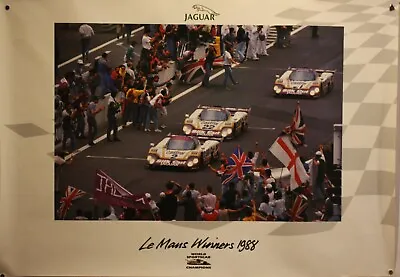 Original Jaguar XJR 8 Factory Poster Le Mans Winners 1988 • £12.95