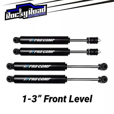 Pro Comp Pro-X Shocks (4) For 01-10 Silverado Sierra 2500HD 3500HD W/ 1-3” Level • $179