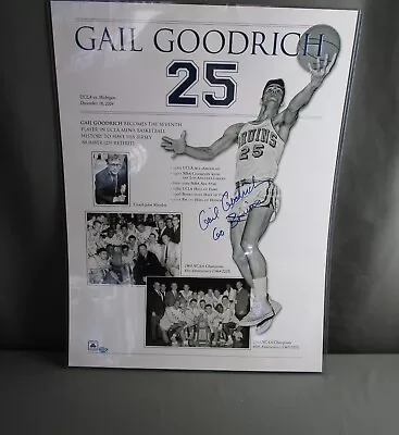 UCLA BRUINS GAIL GOODRICH SIGNED POSTER Hall Of Fame W/HOLOGRAM • $34.50