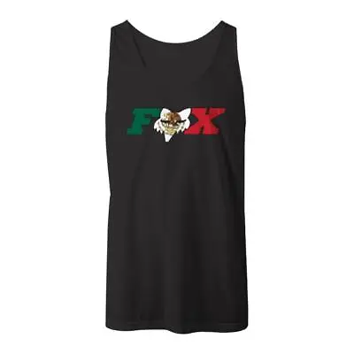 Fox Racing Men's Mexico Flag Premium Tank Top Tee T-Shirt In Black • $19.95