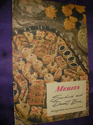 Vintage Booklet Merita Sandwich & Dessert Cook Recipe Book 1952 Bread Baking USA • $9