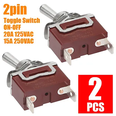 2 Pin SPST Heavy Duty Rocker Toggle Switch 20A 125V/15A 250V ON/OFF For Car Boat • $9.98