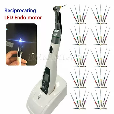 Dental Endo Motor 16:1 Reciprocating Contra Angle Cordless / 25mm Niti Files P • $150.89