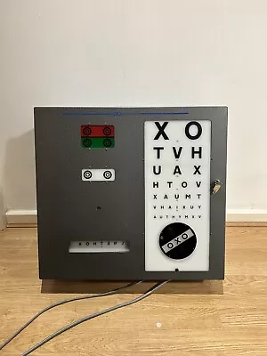 £130 • Buy Vintage Opticians Eye Test Chart Cabinet Archer Elliott