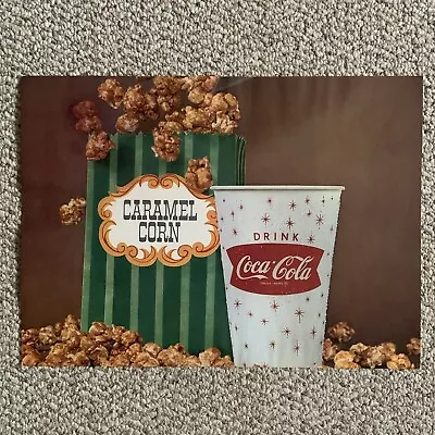 Vintage Caramel Corn & Coke Coca-Cola Litho Sign Movie Marquee Menu Board Insert • $65