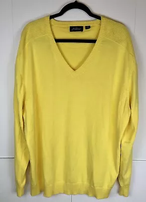 Jack Nicklaus Golden Bear V-Neck Golf Pullover Sweater Men's XXL  Yellow • $15.98