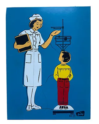 JUDY Vintage Wooden Puzzle Nurse And Child Patient Scale 15 Pieces • $21.99