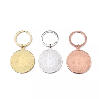 Friends Gifts Jewelry Collectors Key Ring Commemorative Bitcoin Key Chain • $7.78