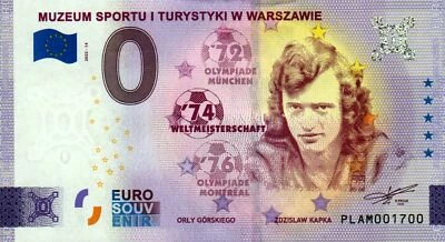 Zero Euro Bill - 0 Euro Bill - Poland - Muzeum Sportu - Zdzislaw Cape Town 2022-14 • £6.72