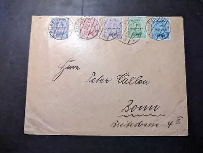 1920 Belgium Eupen Malmedy Overprint Postcard Cover To Bonn Germany • $225