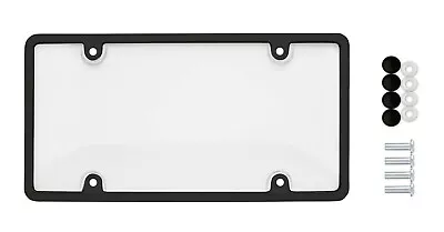 1x Car License Plate Frame Cover Hood Rear Shield Combo Clear Black For Saab • $23.99