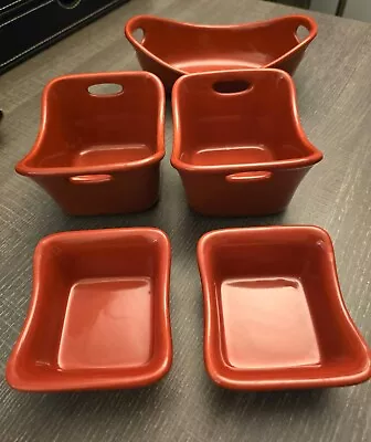 Rachael Ray Red 5 Piece Stoneware Baking Dishes • $30