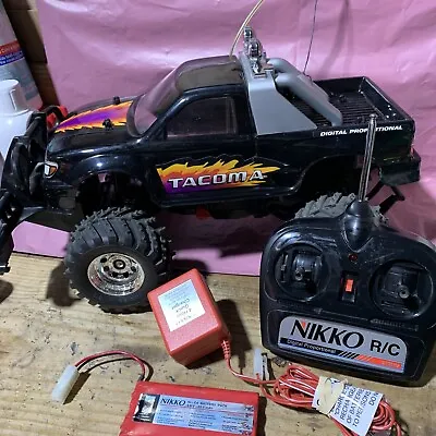 Nikko Tacoma Black RC Radio Control 4x4 Truck With Charger Works! • $70