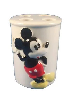 Vtg Disney Mickey Mouse Toothbrush Holder Stand Bathroom Decor Collectible Japan • $27