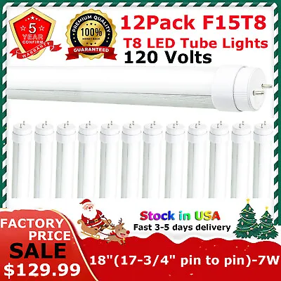 110/120V-LED F15T8 Tube Light (Rotatable)-Daylight-18 (17-3/4  Includes Pins)-7W • $122.11