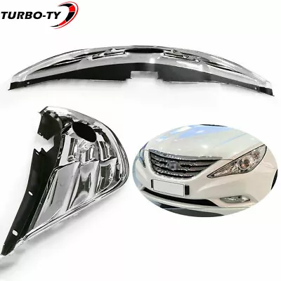 Chrome Factory Style Front Upper Grille Grill For 2011 2012 2013 Hyundai Sonata • $29.27