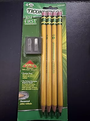 TICONDEROGA My First Pencils Wood-Cased #2 HB Soft Pre-Sharpened With Eraser • $11.04