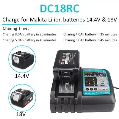 For Makita DC18RC Li-ion 7.2V - 18V Fast Battery Charger • £19.89