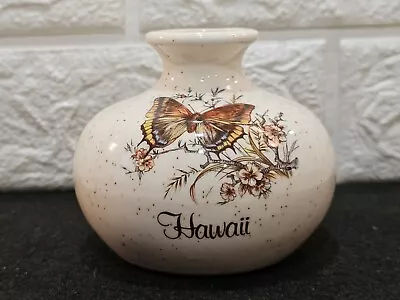 3  Tall 3.5  Wide Butterfly Vase Treasure Craft Hawaii Ceramic • $12