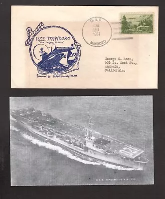 U.S.S. Mindoro (CVE-120) - Naval Ship's Cover - August 20 1951 - Gmahle Cachet • $4.99