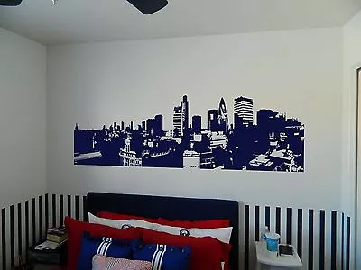 LONDON ENGLAND Skyline Artwork Vinyl Wall Sticker Decal 19 H X 60 W • £57