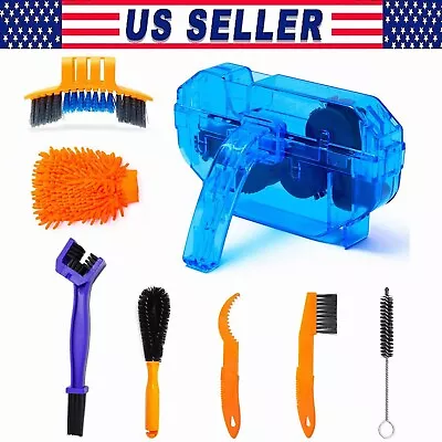 8 Pack Precision Bicycle Cleaning Brush ToolIncluding Bike Chain Scrubber Bruse • $13.99