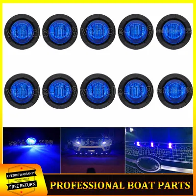 10x Blue 12V Decorate Front Grille LED Lights Kit 3/4 12V Waterproof • $11.99