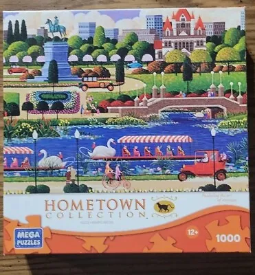 MEGA Hometown Collection Swan Boats Of Boston Jigsaw Puzzle - 1000 Pieces • $0.99