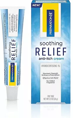 Preparation H Soothing Relief Anti Itch Cream 1% Hydrocortisone FACTORY SEALED  • $45.99