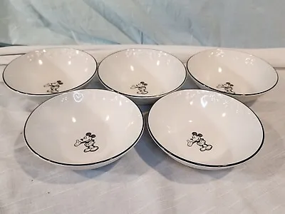 DISNEY PARKS/MICKEY MOUSE Sketch 6  Cereal Bowls Set Of 5 NICE! • $59.99