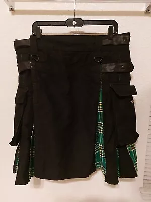 $30 • Buy Men's Scottish Kilt Irish Heritage Tartan Hybrid Utility Kilt