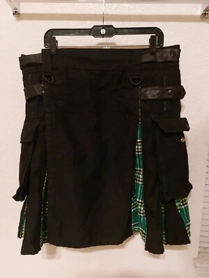 $30 • Buy Men's Scottish Kilt Irish Heritage Tartan Hybrid Utility Kilt
