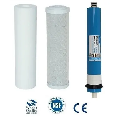 L13 3 Stage Reverse Osmosis RO Complete Filter Replacement 50 100 150 Membrane • £32