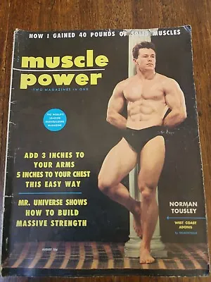 Muscle Power Magazine August 1956 Norman Tousley Front Cover Vol.19 No.7 • $14.99