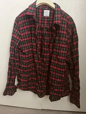 Burton Red Tartan Shirt Xl • £5