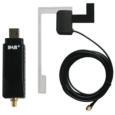 Universal USB DAB Module Dongle Aerial Glass Mount Antenna For Android GPS Radio • £52.84