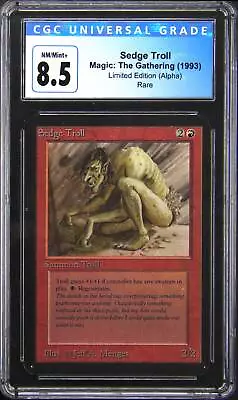 1993 Alpha Sedge Troll Rare MTG CGC 8.5 • $105.53