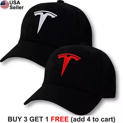 Tesla Logo Cap Emblem Motors T Embroidered Adjustable Hat Model S 3 X Y Elon • $22.45