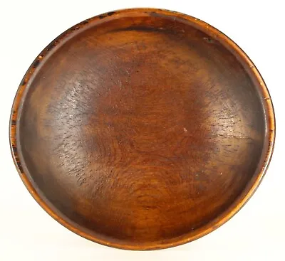 = Antique 19th C. Turned Maple Wood Treen Ware Mixing Food Bowl Superb Patina • $95