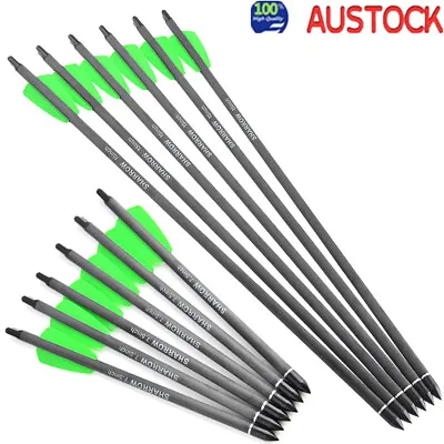 7.5  15  12pcs Bolts Archery Carbon Arrows SP400 Vanes Archery Hunting • $25.37