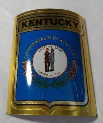 1972 Kentucky Sticker State Flag Medallion Vintage Gulf Oil 3  X 4  Premium • $5.99