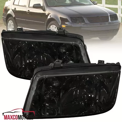 Smoke Headlights Fits 1999-2005 VW Jetta Bora MK4 Lamps Left+Right 99-05 • $71.49