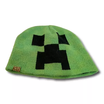 JINX Minecraft Creeper Face Knit Beanie Unisex Winter Hat Cap S/M Child • $14.99