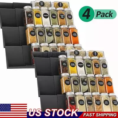 4X Spice Rack Drawer Organizer For KitchenAdjustable Expandable Storage 4 Tiers • $19.88