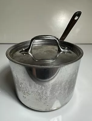 All-Clad 2 Qt Stainless Steel Sauce Pot Pan W Lid Saucepan • $34.99