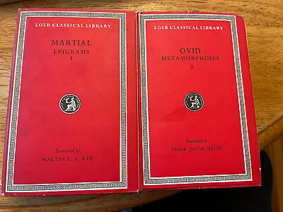 Loeb Classic Library Books (Martial Epigrams I & Ovid Metamorphoses II (1968) • $20